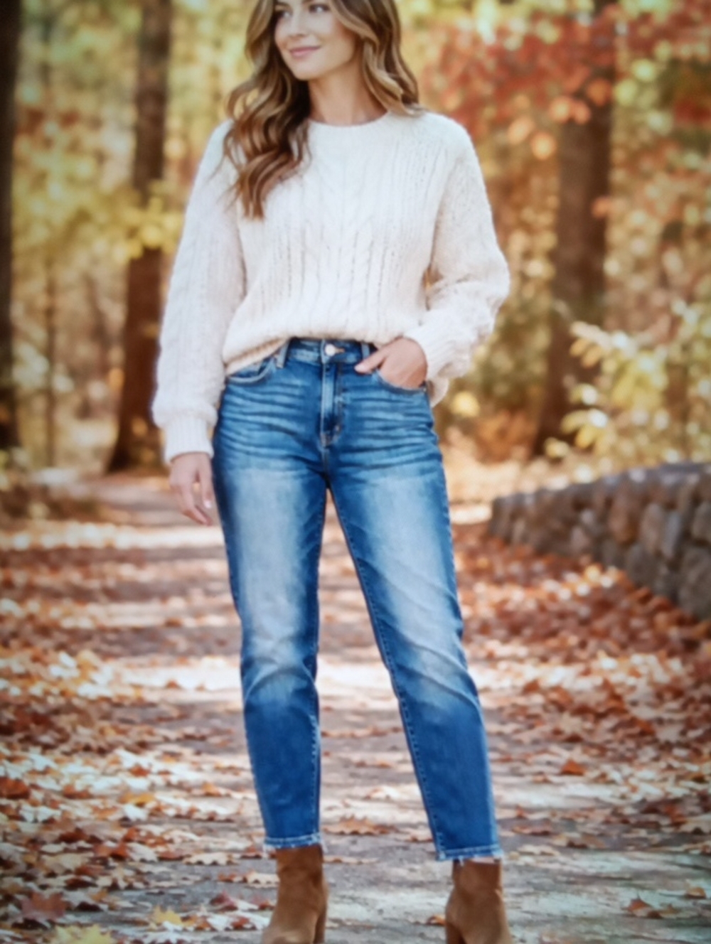 Judy Blue Womens Boyfriend Fit Medium Wash Stretch Jeans Comfy Everyday 30